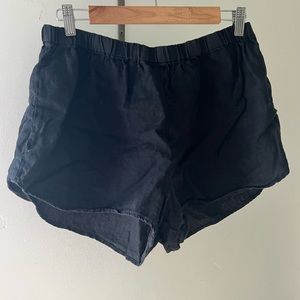 Black linen mate the label shorts and top